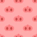 Pig nose seamless pattern. Snouted ornament pink texture