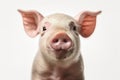 Pig photo realistic illustration - Generative AI. Royalty Free Stock Photo