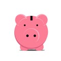 Pig piggy bank on a white background. Foreground. Vector illustration Royalty Free Stock Photo