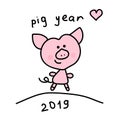 Pig pink. New Year