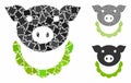 Pig reward Composition Icon of Raggy Pieces Royalty Free Stock Photo
