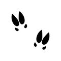 Pig trail vector. Pig imprint icon