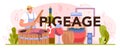 Pigeage typographic header. Wine production. Alcohol drink traditional making Royalty Free Stock Photo
