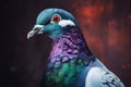 Pigeon bird colorful. Generate Ai