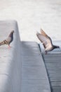 Pigeon, flight jump first goodbye Royalty Free Stock Photo