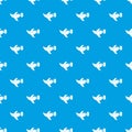 Pigeon fly with mail pattern seamless blue Royalty Free Stock Photo