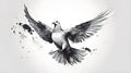 Pigeon flying in a sky Royalty Free Stock Photo