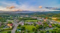 Pigeon Forge and Sevierville Tennessee Drone Aerial Royalty Free Stock Photo