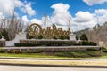 Dollywood sign near the entrance to the theme park in Pigeon Forge, TN Royalty Free Stock Photo