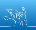 Pigeon in hands logo