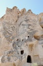 Pigeon Lofts carved Into Rockface - Red Rose Valley, Goreme, Cappadocia, Turkey Royalty Free Stock Photo