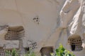 Carved Pigeon Lofts, Red Rose Valley, Goreme, Cappadocia, Turkey Royalty Free Stock Photo