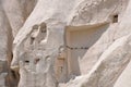 Carved Pigeon Lofts, Red Rose Valley, Goreme, Cappadocia, Turkey Royalty Free Stock Photo