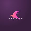 Pigeon logo in modern and gradient style