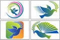 Pigeon logos Royalty Free Stock Photo