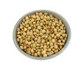 Pigeon peas in old bowl Royalty Free Stock Photo