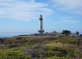 Pigeon Point Lighthouse on the Pacific Ocean coastline Royalty Free Stock Photo