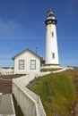 The Pigeon Point lighthouse on the central coast of California Royalty Free Stock Photo