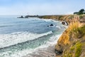 Pigeon point lighthouse on a cliff edge. California Highway 1. Coast of California, Big Sur Royalty Free Stock Photo