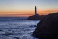 Pigeon Point Lighthouse in sunset Royalty Free Stock Photo