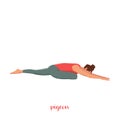 Woman doing Pigeon Pose/ Eka Pada Rajakapotasana Yoga pose