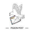 Pigeon post clip art