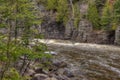 The Pigeon River flows through Grand Portage State Park and Indian Reservation. It is the Border between Ontario and Minnesota Royalty Free Stock Photo