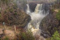 The Pigeon River flows through Grand Portage State Park and Indian Reservation. It is the Border between Ontario and Minnesota Royalty Free Stock Photo