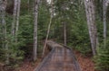 The Pigeon River flows through Grand Portage State Park and Indian Reservation. It is the Border between Ontario and Minnesota Royalty Free Stock Photo