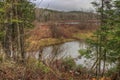 The Pigeon River flows through Grand Portage State Park and Indian Reservation. It is the Border between Ontario and Minnesota Royalty Free Stock Photo