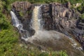 The Pigeon River flows through Grand Portage State Park and Indian Reservation. It is the Border between Ontario and Minnesota Royalty Free Stock Photo