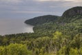 The Pigeon River flows through Grand Portage State Park and Indian Reservation. It is the Border between Ontario and Minnesota Royalty Free Stock Photo