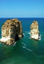 Pigeon Rocks,Beirut Lebanon Royalty Free Stock Photo