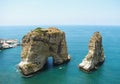 Pigeon Rocks, Beirut, Lebanon Royalty Free Stock Photo