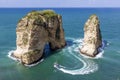 Pigeon Rocks in Raouche, Beirut, Lebanon