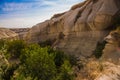 Pigeon valley, Cappadocia, Turkey: Beautiful landscape with mountains and rocks in Sunny weather in the valley near Goreme Royalty Free Stock Photo