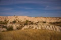 Pigeon valley, Cappadocia, Turkey: Beautiful landscape with mountains and rocks in Sunny weather in the valley near Goreme Royalty Free Stock Photo