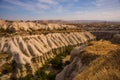 Pigeon valley, Cappadocia, Turkey: Beautiful landscape with mountains and rocks in Sunny weather in the valley near Goreme Royalty Free Stock Photo