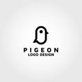 Pigeon vector logo design templates idea Royalty Free Stock Photo