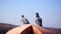 Pigeons on the roof Royalty Free Stock Photo