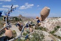 The pigeons valley in Cappadocia region Royalty Free Stock Photo