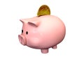 Pigg Bank Time Is Money Saving Royalty Free Stock Photo