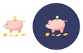 Piggie bank ,illustration, vector