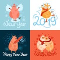 Piggies New Year Design Concept