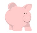 Clean Pink Piggy Bank Vector Graphic Icon