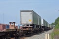 Piggy back trailers move east on Norfolk Southern