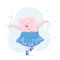 Piggy Ballerina Royalty Free Stock Photo