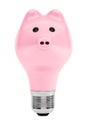 Piggy Bank as Light Bulb Royalty Free Stock Photo