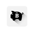 Piggy Bank Bitcoin Sign Icon Digital Web Money Crypto Currency Logo Concept Royalty Free Stock Photo