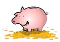 Piggy Bank Bonanza Royalty Free Stock Photo